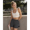 image:imageStelle 2 in 1 Womens Running Shorts High Waisted Athletic Workout Gym Short with Zip PocketsGrey