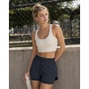 image:imageStelle 2 in 1 Womens Running Shorts High Waisted Athletic Workout Gym Short with Zip PocketsNavy