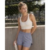 image:imageStelle 2 in 1 Womens Running Shorts High Waisted Athletic Workout Gym Short with Zip PocketsPurple Haze