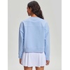 image:imageStelle Cropped Sweatshirts for Women Cotton Long Sleeve Crop Tops Crewneck Pullover Oversized SweaterBaby Blue