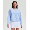 image:imageStelle Cropped Sweatshirts for Women Cotton Long Sleeve Crop Tops Crewneck Pullover Oversized SweaterBaby Blue