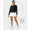 image:imageStelle Cropped Sweatshirts for Women Cotton Long Sleeve Crop Tops Crewneck Pullover Oversized SweaterBlack
