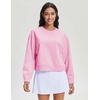 image:imageStelle Cropped Sweatshirts for Women Cotton Long Sleeve Crop Tops Crewneck Pullover Oversized SweaterBubblegum