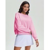 image:imageStelle Cropped Sweatshirts for Women Cotton Long Sleeve Crop Tops Crewneck Pullover Oversized SweaterBubblegum