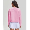 image:imageStelle Cropped Sweatshirts for Women Cotton Long Sleeve Crop Tops Crewneck Pullover Oversized SweaterBubblegum