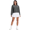 image:imageStelle Cropped Sweatshirts for Women Cotton Long Sleeve Crop Tops Crewneck Pullover Oversized SweaterDark Grey