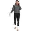 image:imageStelle Cropped Sweatshirts for Women Cotton Long Sleeve Crop Tops Crewneck Pullover Oversized SweaterDark Grey