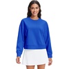 image:imageStelle Cropped Sweatshirts for Women Cotton Long Sleeve Crop Tops Crewneck Pullover Oversized SweaterElectric Blue