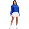 image:imageStelle Cropped Sweatshirts for Women Cotton Long Sleeve Crop Tops Crewneck Pullover Oversized SweaterElectric Blue
