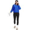 image:imageStelle Cropped Sweatshirts for Women Cotton Long Sleeve Crop Tops Crewneck Pullover Oversized SweaterElectric Blue