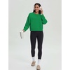 image:imageStelle Cropped Sweatshirts for Women Cotton Long Sleeve Crop Tops Crewneck Pullover Oversized SweaterKelly Green