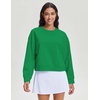 image:imageStelle Cropped Sweatshirts for Women Cotton Long Sleeve Crop Tops Crewneck Pullover Oversized SweaterKelly Green