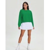image:imageStelle Cropped Sweatshirts for Women Cotton Long Sleeve Crop Tops Crewneck Pullover Oversized SweaterKelly Green