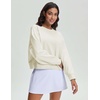 image:imageStelle Cropped Sweatshirts for Women Cotton Long Sleeve Crop Tops Crewneck Pullover Oversized SweaterOffwhite