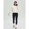 image:imageStelle Cropped Sweatshirts for Women Cotton Long Sleeve Crop Tops Crewneck Pullover Oversized SweaterOffwhite