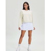 image:imageStelle Cropped Sweatshirts for Women Cotton Long Sleeve Crop Tops Crewneck Pullover Oversized SweaterOffwhite