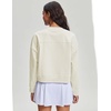 image:imageStelle Cropped Sweatshirts for Women Cotton Long Sleeve Crop Tops Crewneck Pullover Oversized SweaterOffwhite