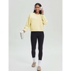 image:imageStelle Cropped Sweatshirts for Women Cotton Long Sleeve Crop Tops Crewneck Pullover Oversized SweaterPina Colada