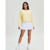 image:imageStelle Cropped Sweatshirts for Women Cotton Long Sleeve Crop Tops Crewneck Pullover Oversized SweaterPina Colada