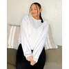 image:imageStelle Cropped Sweatshirts for Women Cotton Long Sleeve Crop Tops Crewneck Pullover Oversized SweaterUltra Light Grey