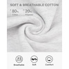 image:imageStelle Cropped Sweatshirts for Women Cotton Long Sleeve Crop Tops Crewneck Pullover Oversized SweaterUltra Light Grey