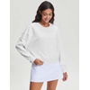image:imageStelle Cropped Sweatshirts for Women Cotton Long Sleeve Crop Tops Crewneck Pullover Oversized SweaterUltra Light Grey