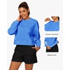 image:imageStelle Cropped Sweatshirts for Women Cotton Long Sleeve Crop Tops Crewneck Pullover Oversized SweaterVibrant Blue