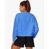 image:imageStelle Cropped Sweatshirts for Women Cotton Long Sleeve Crop Tops Crewneck Pullover Oversized SweaterVibrant Blue
