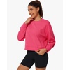 image:imageStelle Cropped Sweatshirts for Women Cotton Long Sleeve Crop Tops Crewneck Pullover Oversized SweaterWatermelon Sugar