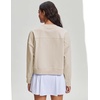 image:imageStelle Cropped Sweatshirts for Women Cotton Long Sleeve Crop Tops Crewneck Pullover Oversized SweaterWhite Beige