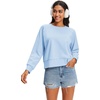 image:imageStelle Cropped Sweatshirts for Women Cotton Raglan Sleeve Crop Tops Crewneck Pullover Sweat ShirtsBaby Blue