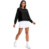 image:imageStelle Cropped Sweatshirts for Women Cotton Raglan Sleeve Crop Tops Crewneck Pullover Sweat ShirtsBlack
