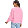 image:imageStelle Cropped Sweatshirts for Women Cotton Raglan Sleeve Crop Tops Crewneck Pullover Sweat ShirtsBubblegum