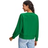 image:imageStelle Cropped Sweatshirts for Women Cotton Raglan Sleeve Crop Tops Crewneck Pullover Sweat ShirtsKelly Green
