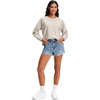 image:imageStelle Cropped Sweatshirts for Women Cotton Raglan Sleeve Crop Tops Crewneck Pullover Sweat ShirtsOat Milk
