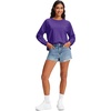 image:imageStelle Cropped Sweatshirts for Women Cotton Raglan Sleeve Crop Tops Crewneck Pullover Sweat ShirtsPurple