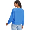 image:imageStelle Cropped Sweatshirts for Women Cotton Raglan Sleeve Crop Tops Crewneck Pullover Sweat ShirtsVibrant Blue