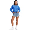 image:imageStelle Cropped Sweatshirts for Women Cotton Raglan Sleeve Crop Tops Crewneck Pullover Sweat ShirtsVibrant Blue