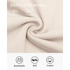 image:imageStelle Cropped Sweatshirts for Women Cotton Raglan Sleeve Crop Tops Crewneck Pullover Sweat ShirtsWhite Beige