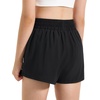 image:imageStelle Girls Athletic Shorts with Builtin Liner Zipper Pockets High Elastic Waist Running Shorts for Teen Youth GirlsAblack