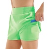 image:imageStelle Girls Athletic Shorts with Builtin Liner Zipper Pockets High Elastic Waist Running Shorts for Teen Youth GirlsNeon Green