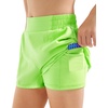 image:imageStelle Girls Athletic Shorts with Builtin Liner Zipper Pockets High Elastic Waist Running Shorts for Teen Youth GirlsNeon Yellow