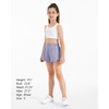 image:imageStelle Girls Athletic Shorts with Builtin Liner Zipper Pockets High Elastic Waist Running Shorts for Teen Youth GirlsPurple Haze
