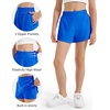 image:imageStelle Girls Athletic Shorts with Builtin Liner Zipper Pockets High Elastic Waist Running Shorts for Teen Youth GirlsSapphire