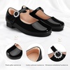 image:imageStelle Girls Dress Shoes Mary Jane Ballet Flats Flower School Shoes for Wedding Party ToddlerLittleBig KidBlack
