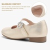 image:imageStelle Girls Dress Shoes Mary Jane Ballet Flats Flower School Shoes for Wedding Party ToddlerLittleBig KidGold