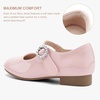 image:imageStelle Girls Dress Shoes Mary Jane Ballet Flats Flower School Shoes for Wedding Party ToddlerLittleBig KidPink