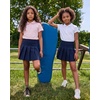 image:imageStelle Girls Peter Pan Collar Shirts Short Sleeve School Uniform Tops Polo Shirt Ruffle Cotton Pique Summer Tees for KidsWhite