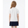 image:imageStelle Girls Peter Pan Collar Shirts Short Sleeve School Uniform Tops Polo Shirt Ruffle Cotton Pique Summer Tees for KidsWhite