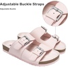 image:imageStelle Girls Sandals Kids Slide Summer Shoes Slip on Slippers with Adjustable StrapsBlush Pink